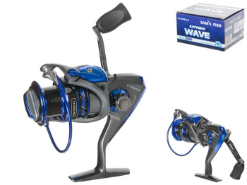 Катушка Sams Fish Wave 3000 6+1bb металлическая шпуля, обороты 5.1:1
