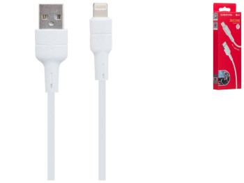 Кабель USB Borofone BX30 Silicone Lightning, Білий