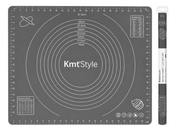 Коврик кондитерский KmtStyle, силикон, 50×40см, цвет серый