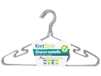 Набір вішалок KmtStyle, металеві, 40×11см, (ціна за набір 8шт)