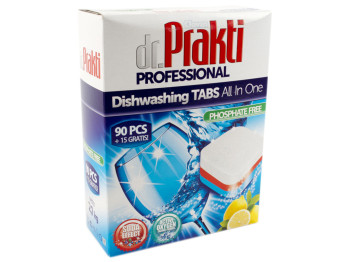 Таблетки для посудомоечной машины "Dr.Prakti" 90+15 шт