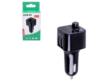 Модулятор FM 5в1, X5, 12-24v, 2USB 5V-3.1A TF card BT