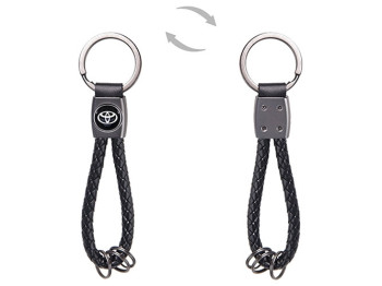 Брелок шкірзам. плетений з кільцями CN TOYOTA