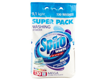 Стиральный порошок бесфосфатный Spiro White 9,1 кг (Польша)