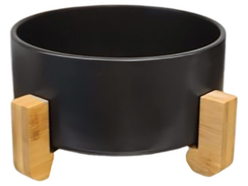 Салатник LED Trace Black на бамбуковой подставке, 15,5см, 6900069907125