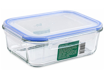 Контейнер Ecomo Nova Box, стекло боросиликатное с крышкой, 6,6×16,5×22,1см, 1,5л