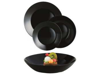 Сервиз столовый Luminarc ZELIE BLACK, закаленное стекло, 18 предметов/088331490007