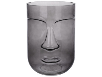 Ваза Face, 20см, колір - сірий