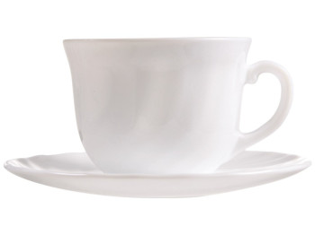 Сервиз кофейный Luminarc Feston, на 6 персон, закаленное стекло, 90мл, цвет белый (цена за 12 пред)