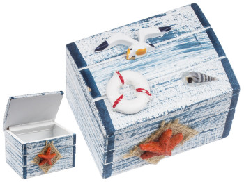 Шкатулка Морская МДФ 7,5х5,5х5,5см