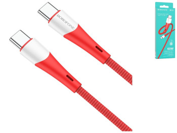 Кабель USB Borofone BX60 Superior 60W Type C to Type C, Червоний