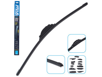 Щетка стеклоочистителя бескаркасная VITOL ULTRA 20, 50см, 13 адаптеров (VU-20500)