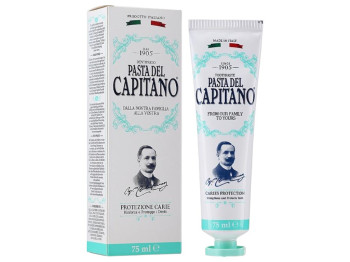 Зубна паста Pasta del Capitano 1905, без фтору, 75мл, м'ята