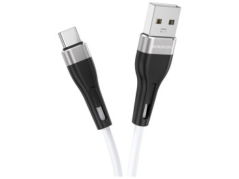 Кабель USB Borofone BX46 Rush silicone Type-C Колір Бiлий