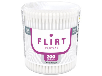 Ватные палочки косметические Fantasy Flirt пластик 200шт (в банке) VPF042