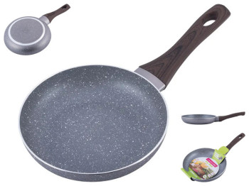 Сковорода Kamille с антипригарным покрытием Grey marble из алюминия, 24см
