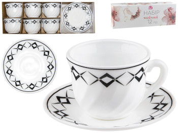 Набір чайний 12 предметів Графіка 190мл
