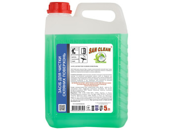 Средство для мытья стеклянных поверхностей San Clean GreenHouse Cristal, 5л