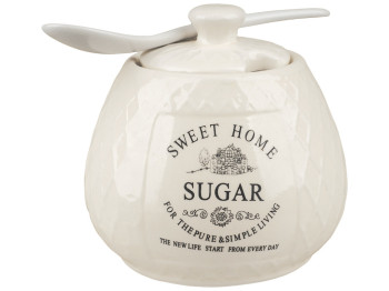 Сахарница с ложкой Stenson Кантри 300мл 9х9х9,6см