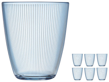 Набор стаканов Luminarc Concepto Stripy Blue, низкие, 310мл (цена за набор 6шт) 0883314902228