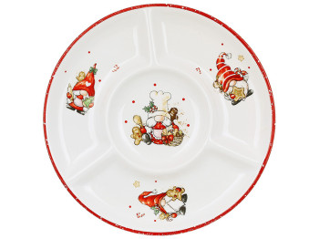 Менажница керамическая Гномики с пряниками, D26х2см