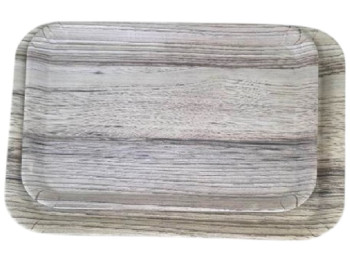 Поднос меламиновый, прямоугольный, 33×25см, дизайн под дерево