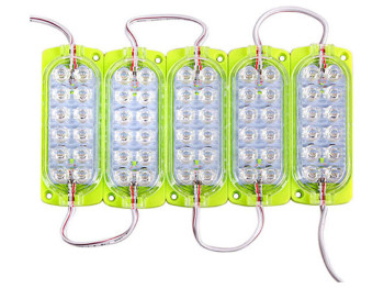 Лента Модуль 2835 Green (12 led 24V) (цена за 5 модулей в ленте)