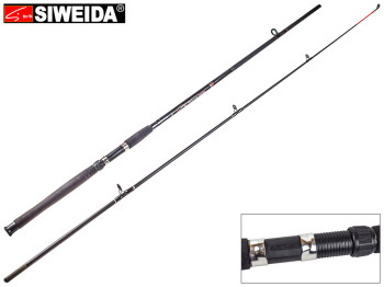 Спінінг штекерний Siweida "Hard Spin" скловолокно, 5 кілець, 2-секційний 3м 50-150г