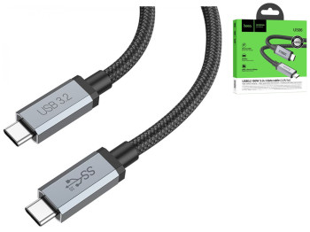 Кабель USB Hoco US06 USB3.2 20Gbps 100W 4K 60Hz Type C to Type C Колір Чорний