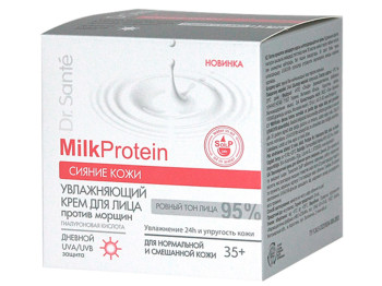 Крем для обличчя Dr.Sante "Milk Protein - Сяйво шкіри" денний зволожуючий 35+ 50мл