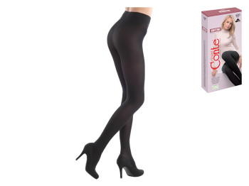 Колготки женские хлопковые Conte "Cotton" 450 den, размер 2, цвет nero (черный)