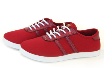 Кеди жіночі/підліткові червоні, лита підошва (40 розмір, маломірять)