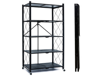 Етажерка на колесах 5 ярусів, 71x34x162,5см, R97634-5/R100106-BL