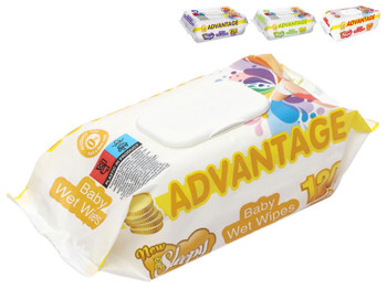 Салфетки влажные детские Sleepy Advantage, без спирта, с клапаном, 120шт (цена за 1упаковку)