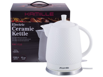 Чайник электрический Kamille керамический 1200Вт 1,5л