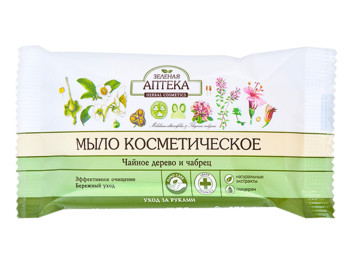 Мыло твердое косметическое Зеленая Аптека Чайное дерево и чебрец 75 г