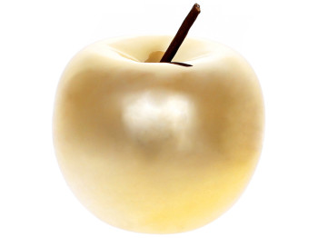 Декоративное яблоко, 11см, цвет - золото