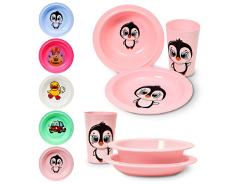Посуд дитячий Сонечко (ціна за набір 3 предмети)