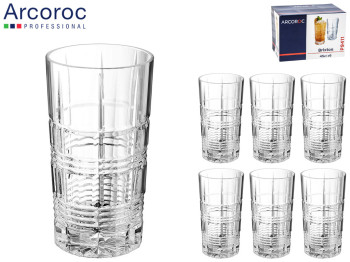 Набор стаканов высоких  Arcoroc Brixton 450мл (цена за набор 6шт) 38756