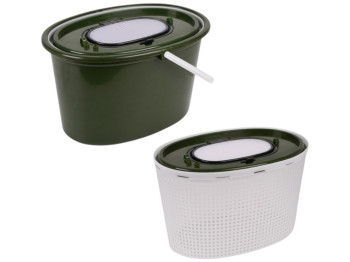 Ведро-канна для живца Oval, полипропилен, 10л, цвет зеленый