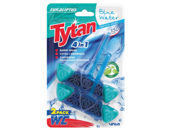 Блок для унітаза Tytan Blue Water Eukaliptus 4в1, 2×40 г