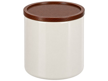 Емкость для хранения Natural Serving Cream с деревянной крышкой, 350 мл, 9×9×9,5 см