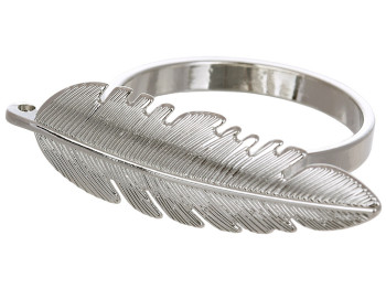 Металлическое кольцо для салфеток Перо, 5,7х1,9см, цвет - серебро