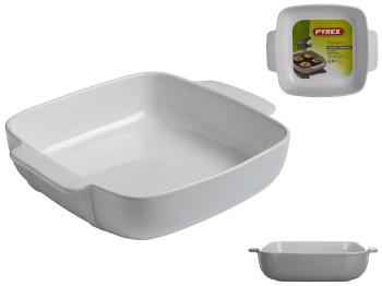 Форма для запекания квадратная Pyrex Signature керамика, 22х22см (цвет серый) 3426470272636