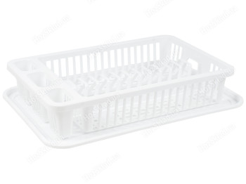 Сушарка для посуду Економ (колір - білий) Efe plastics 44х30х8см