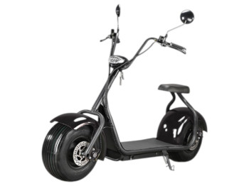 Электроскутер Rooder Citycoco, 1500Вт, 60В12Ач, li-ion, дисковые гидравлические тормоза, черный