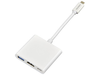 Перехідник Borofone DH4 Type-C converter(Type-C to USB3.0+HDMI+PD) Колір Бiлий