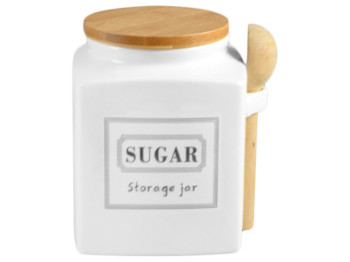 Банка для цукру Storage jar з ложкою, 800мл, 10x10x13см