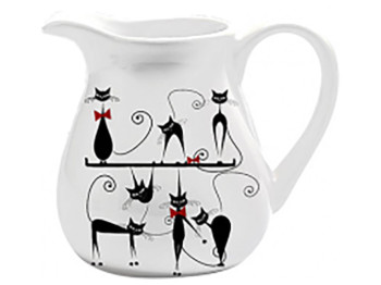 Кувшин Черная кошка, h-14см, 1л (без упаковки)