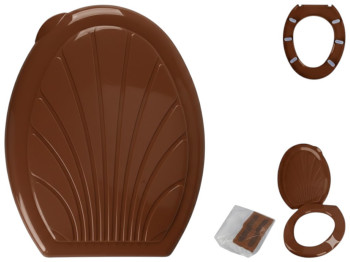 Сиденье для унитаза Люкс Консенсус, пластик, 40×37×4см, цвет коричневый